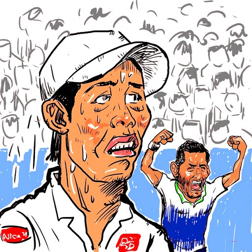 錦織圭選手 負けちゃった マッタリたけし 木住野武 さんのイラスト ニコニコ静画 イラスト