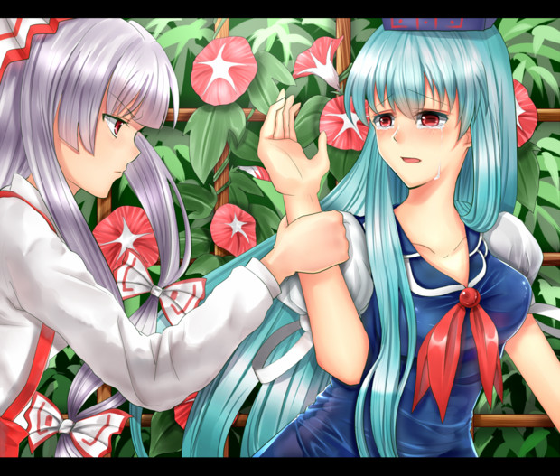 妹紅 慧音を泣かした奴は誰だ 文絵 さんのイラスト ニコニコ静画 イラスト