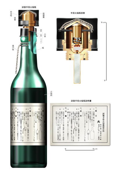 日本陸軍 試製手投火焔瓶