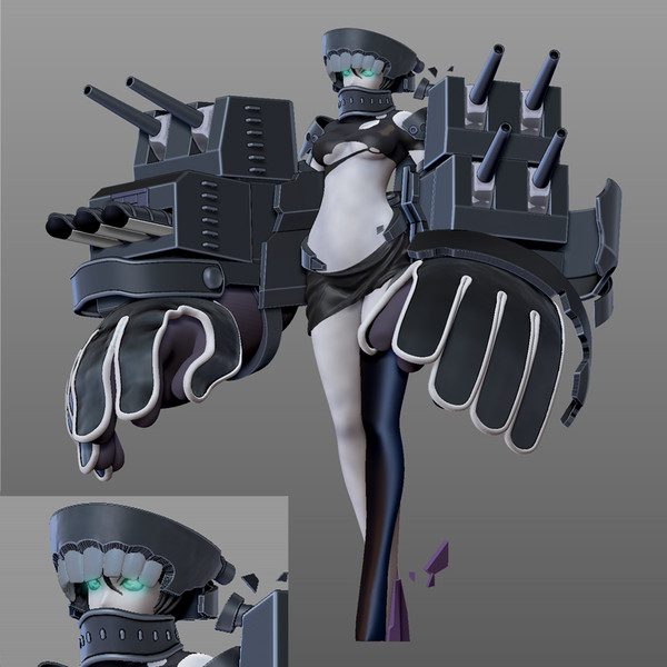 艦これ 軽巡ツ級 デジタル原型 顔が無かったので作ってみました スーパーバイザー さんのイラスト ニコニコ静画 イラスト