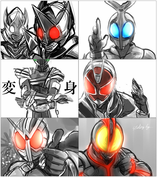 仮面ライダー落書き詰め合わせ