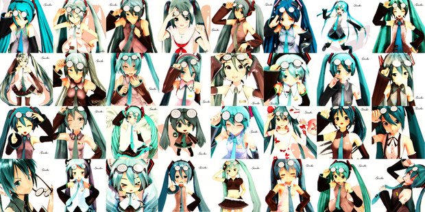Mikumikudance ぐるぐるメガネ写真集 通常版 初音ミク 菫 Sumire さんのイラスト ニコニコ静画 イラスト