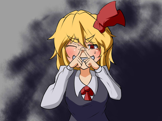顔に指を当ててニッコリするルーミア 塚竹さささ さんのイラスト ニコニコ静画 イラスト