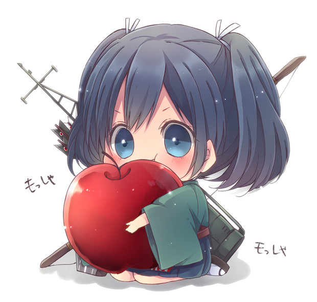 ひたすらリンゴを食べる蒼龍