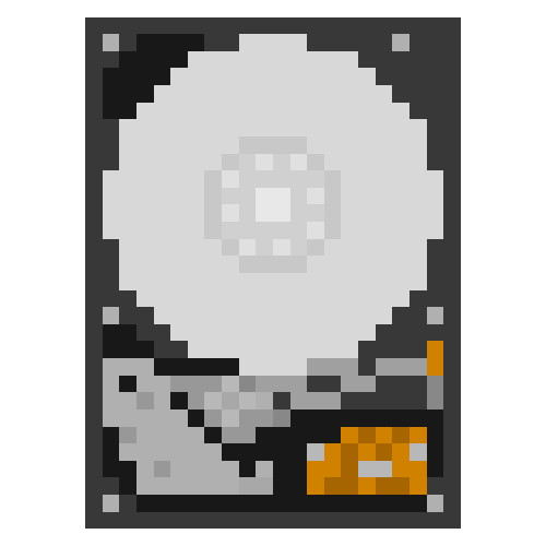 「HDD」ドット絵アイコン