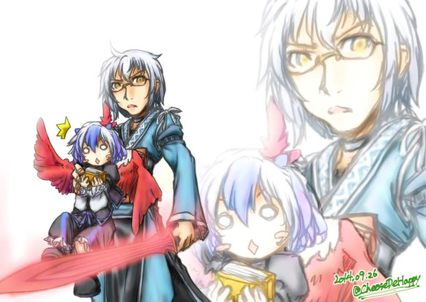 霖之助さんと朱鷺子ちゃん 描いてみました 東方 チ ズdeはっぴぃ さんのイラスト ニコニコ静画 イラスト