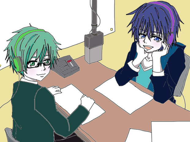ラジオ収録 ニコニコ静画 イラスト