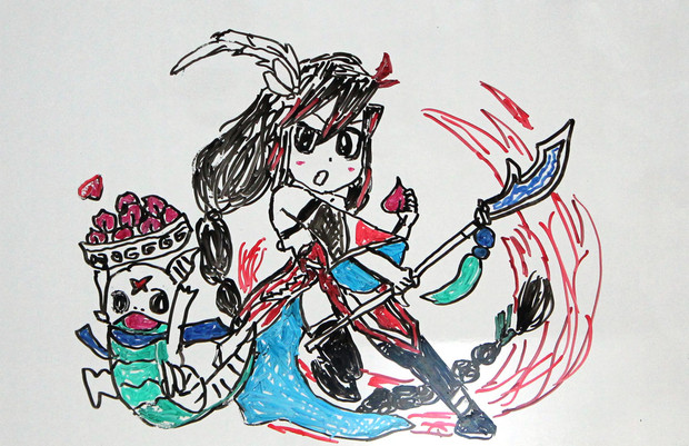 パズドラ 関銀屏 手書き アストラ さんのイラスト ニコニコ静画 イラスト
