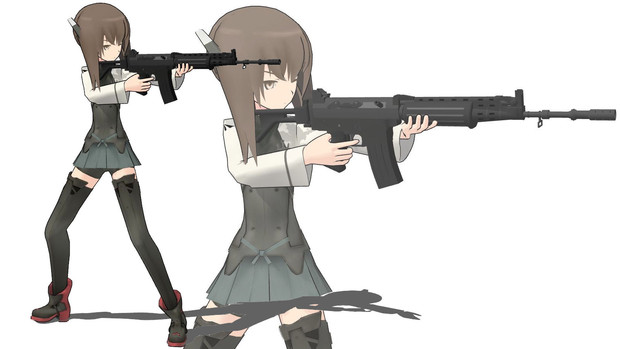 銃の扱いがうまそうな艦娘さん