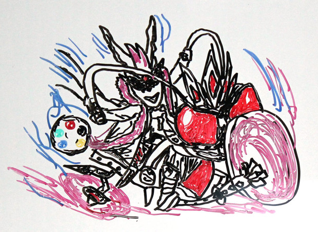 パズドラ 獄羅苦狂魔皇 ベルゼブブ 手書き アストラ さんのイラスト ニコニコ静画 イラスト