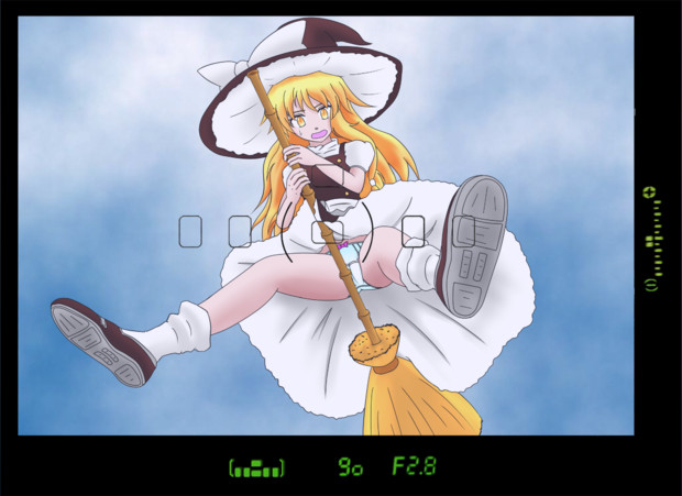霧雨魔理沙　パンチラ 東方] 文がスクープ！霧雨魔理沙がドロワを脱いだ日！ / トーリ さんのイラスト - ニコニコ静画(イラスト)