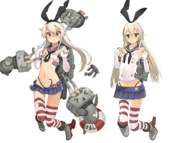 Mmdポーズデータ配布 島風大破 Rick さんのイラスト ニコニコ静画 イラスト