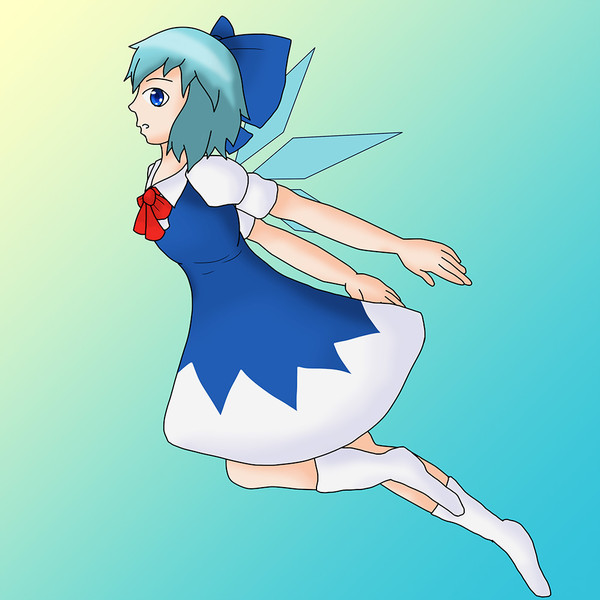 1日1チルノ日目 横向きに挑戦した結果がこれだよ 鮫茸 さんのイラスト ニコニコ静画 イラスト
