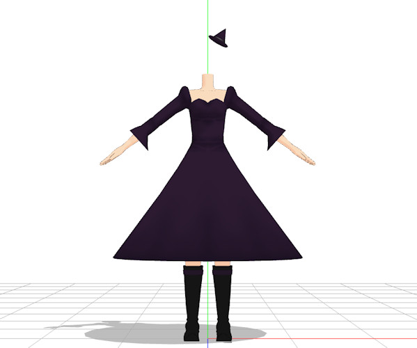 Mmd お着替え用魔女衣装 配布終了 Htm55 さんのイラスト ニコニコ静画 イラスト