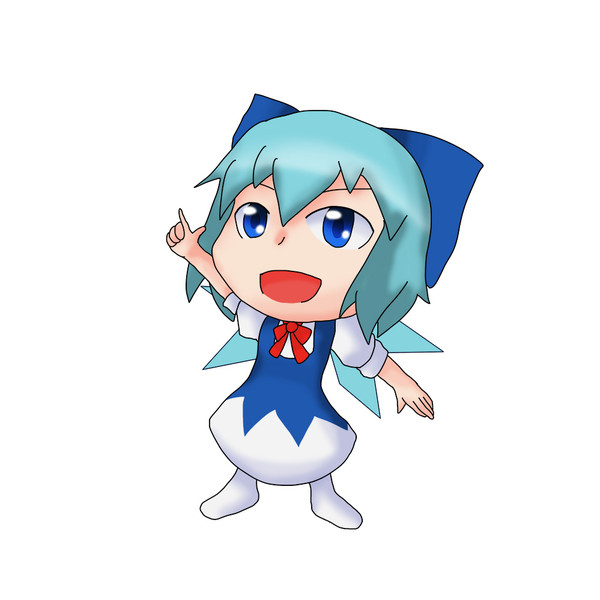 1日1チルノ93日目 二頭身チルノちゃん 鮫茸 さんのイラスト ニコニコ静画 イラスト