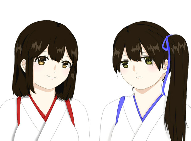ショートな赤城さんとロング加賀さん 酢葱 さんのイラスト ニコニコ静画 イラスト
