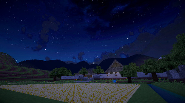 Minecraft 夜の田舎 こくとう さんのイラスト ニコニコ静画 イラスト