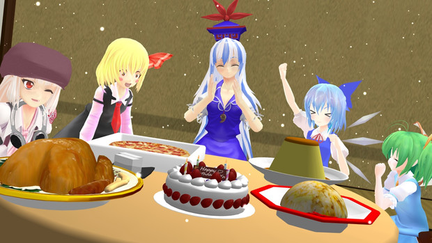 東方mmd 誕生日会 ムレイ3 さかな さんのイラスト ニコニコ静画 イラスト