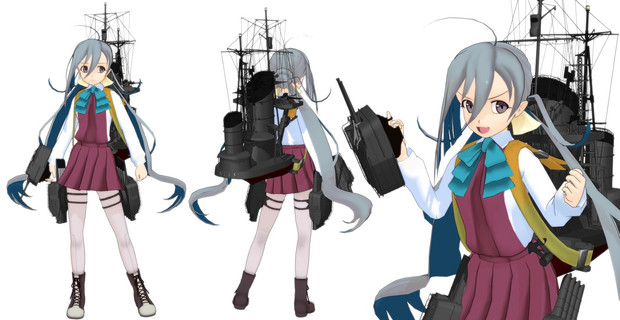 Mmd艦これ 清霜ver0 93 へな羊 さんのイラスト ニコニコ静画 イラスト