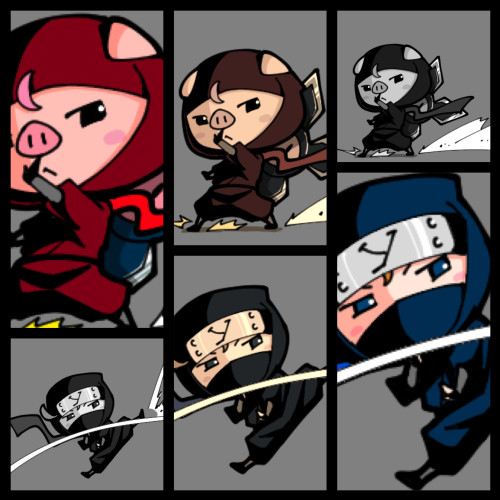Lineスタンプ第3弾 謎の忍者にん ニン ぶう参上 Aji029 さんのイラスト ニコニコ静画 イラスト