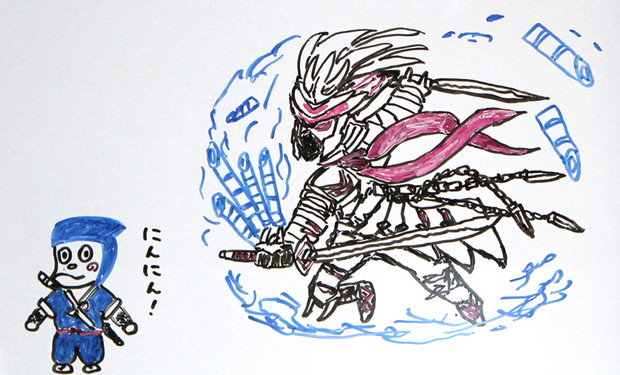 パズドラ 朧月夜の幻影 服部半蔵 服部貫蔵 手書き アストラ さんのイラスト ニコニコ静画 イラスト