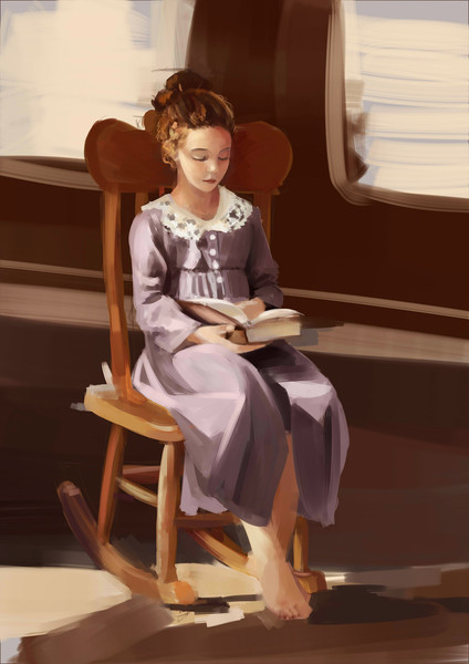 本を読む少女 Clo さんのイラスト ニコニコ静画 イラスト
