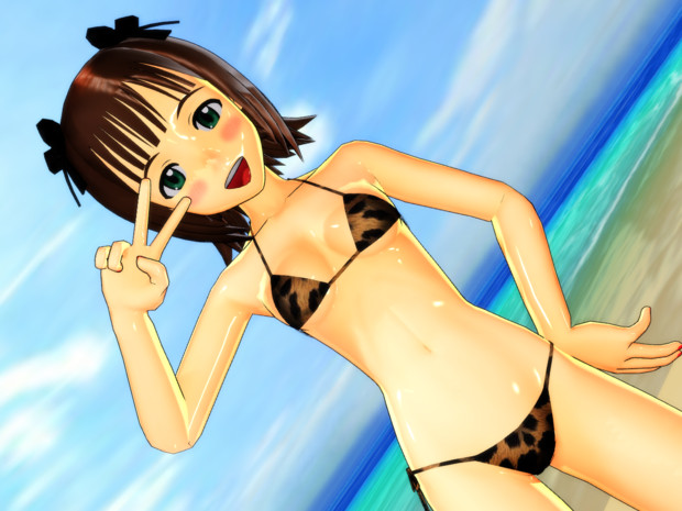 ヒョウ柄水着の天海春香 ガイギーp さんのイラスト ニコニコ静画 イラスト