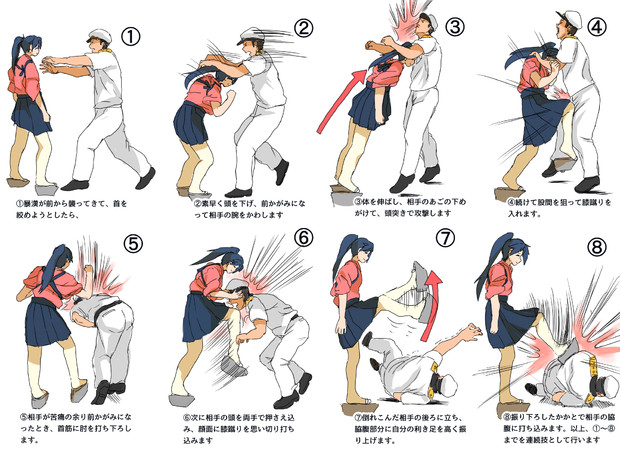鳳翔さんによる護身教室 実践編 ゴミ男 さんのイラスト ニコニコ静画 イラスト