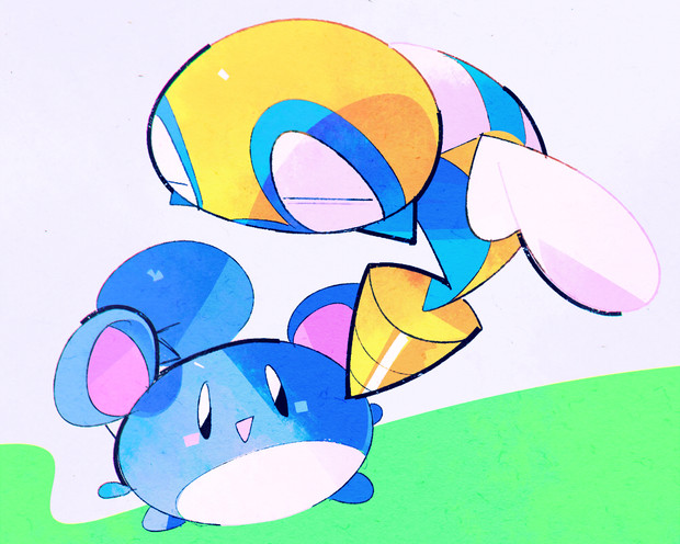 マリル ニコニコ静画 イラスト