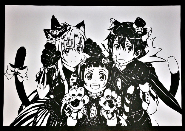 切り絵 Sao Ver ﾊﾛｳｨﾝ トッチー さんのイラスト ニコニコ静画 イラスト