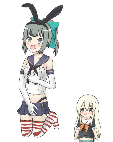 夕張と島風で衣装チェンジ エトワール さんのイラスト ニコニコ静画 イラスト