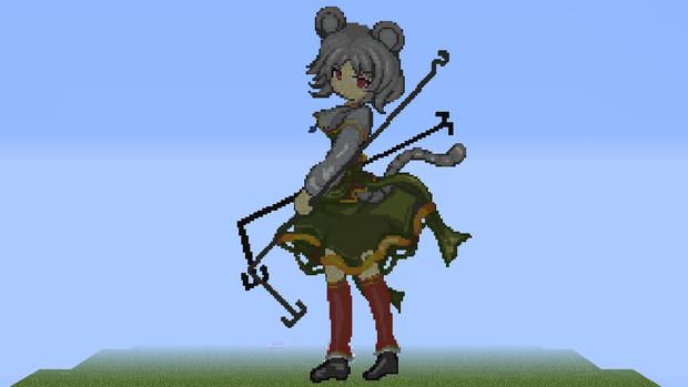 Minecraft ドット絵製作 1 ナズーリン ぺとら さんのイラスト ニコニコ静画 イラスト