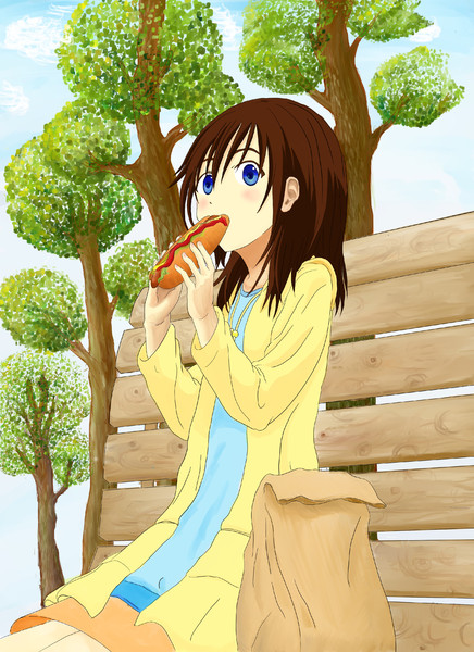 新緑の春 ベンチにて Swepota さんのイラスト ニコニコ静画 イラスト
