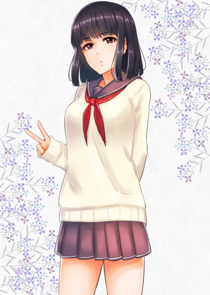 黒髪ぱっつんの女の子 三ツ矢 さんのイラスト ニコニコ静画 イラスト