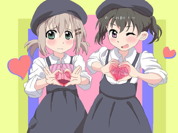 ヤマノススメ あおい ひなたのバイト制服 かりん さんのイラスト ニコニコ静画 イラスト