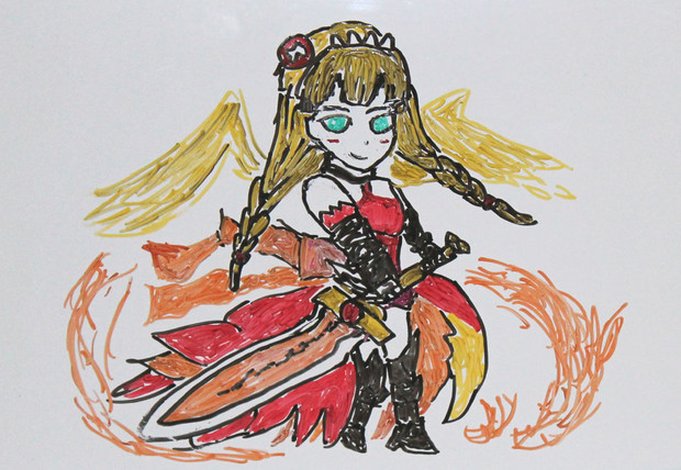 パズドラ 凰華姫神 ヴァルキリーファム 手書き アストラ さんのイラスト ニコニコ静画 イラスト