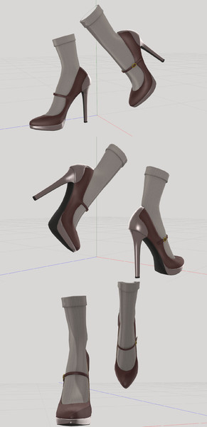 Mmd衣装 履物関連 Nicosub静画