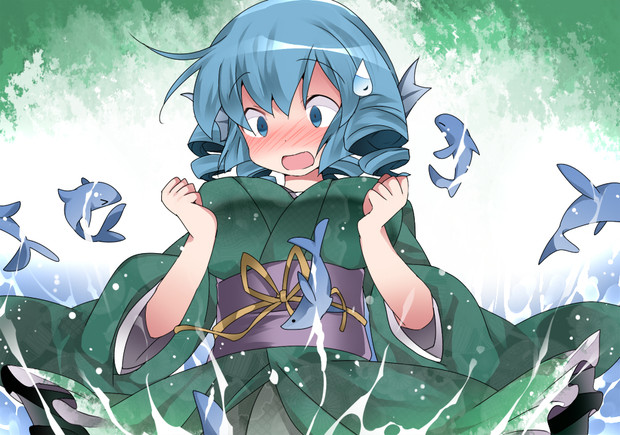 着物の中にお魚さんが入ったわかさぎ姫 ハマー さんのイラスト ニコニコ静画 イラスト