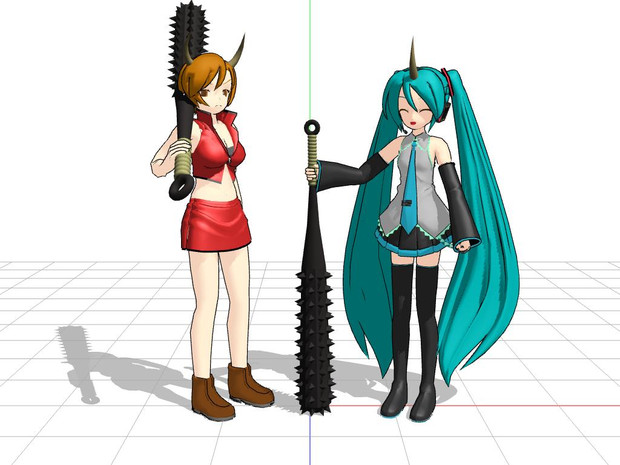 配布 鬼の金棒 Mmd 鍋蓋 さんのイラスト ニコニコ静画 イラスト