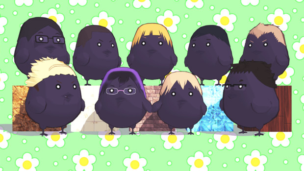 Mmdhq 烏野 捏造 カラスセット あわり さんのイラスト ニコニコ静画 イラスト