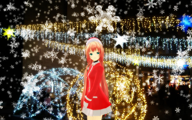 Rscr Pさんのルカさんをお迎えしてイルミネーションを背景に撮影してみました 2 ヒイロユイ さんのイラスト ニコニコ静画 イラスト