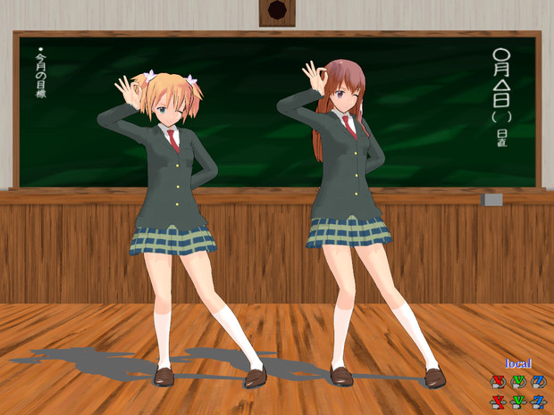 モデル完成配布 桜trick はるぽっぽと優ちゃんver1 00公開 Madcatz さんのイラスト ニコニコ静画 イラスト