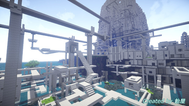 Minecraft 幻想都市 建築途中２ 静画 ぐるぐる飴屋 さんのイラスト ニコニコ静画 イラスト