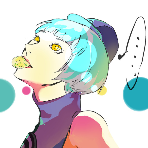 ポテチ のり塩 を銜えながら上を向く謎の構図 ニコニコ静画 イラスト