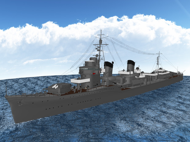 【MMD海軍】 特2A型駆逐艦「潮」最終武装 1.01