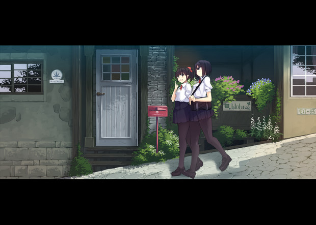 坂道の通学路 Garnet さんのイラスト ニコニコ静画 イラスト