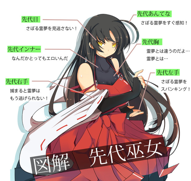図解 先代巫女 てんぺすと さんのイラスト ニコニコ静画 イラスト
