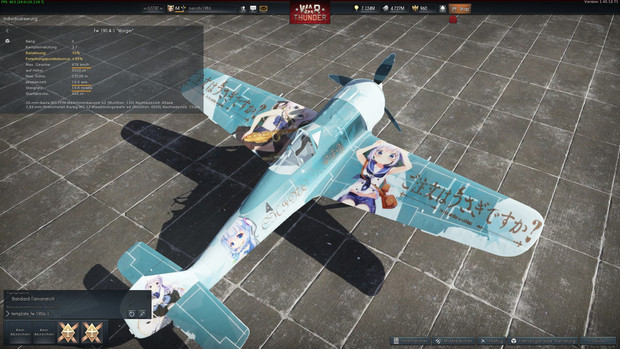 Fw190a F用のチノちゃんスキン いおーん さんのイラスト ニコニコ静画 イラスト