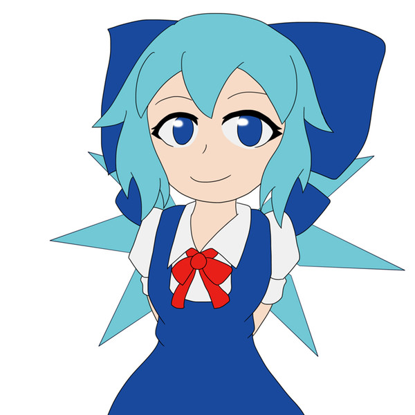 1日1チルノ185日目 影なしで描いてみた 鮫茸 さんのイラスト ニコニコ静画 イラスト