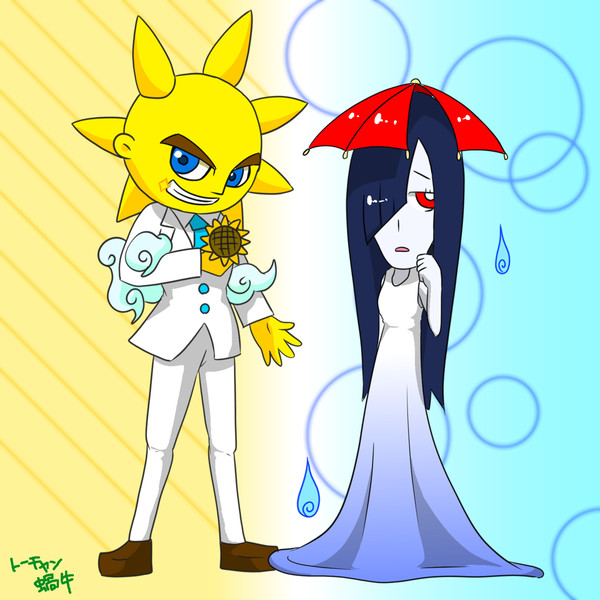 晴れ男 と 雨女 ﾄｰﾁｬﾝ蝸牛 さんのイラスト ニコニコ静画 イラスト